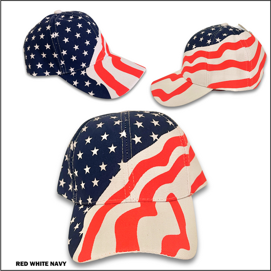 American Flag Hat Red White Navy Stars and Stripes