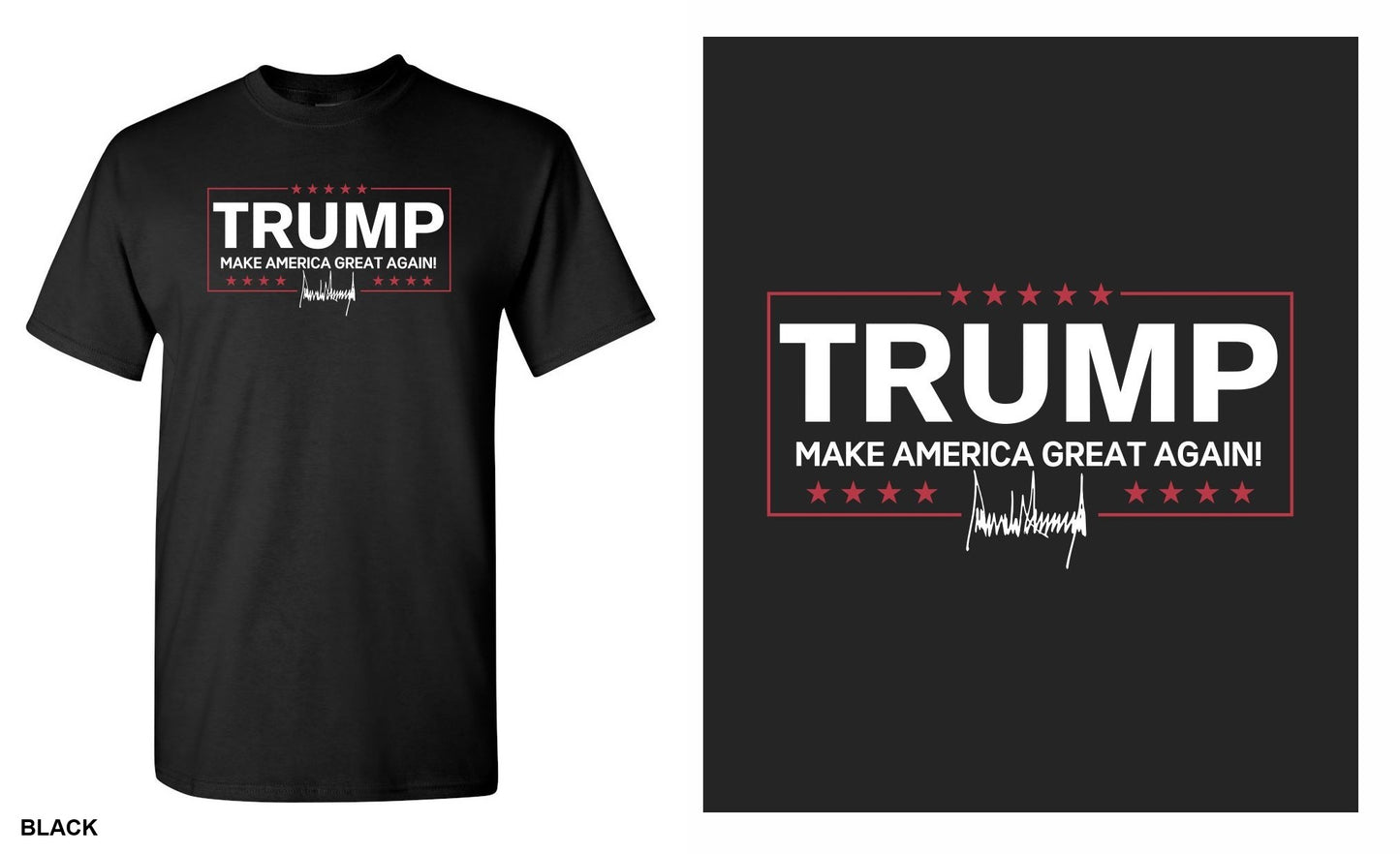 Trump MAGA Make America Great Again with Signature Short Sleeve T-Shirt