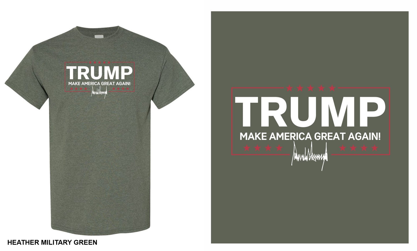 Trump MAGA Make America Great Again with Signature Short Sleeve T-Shirt