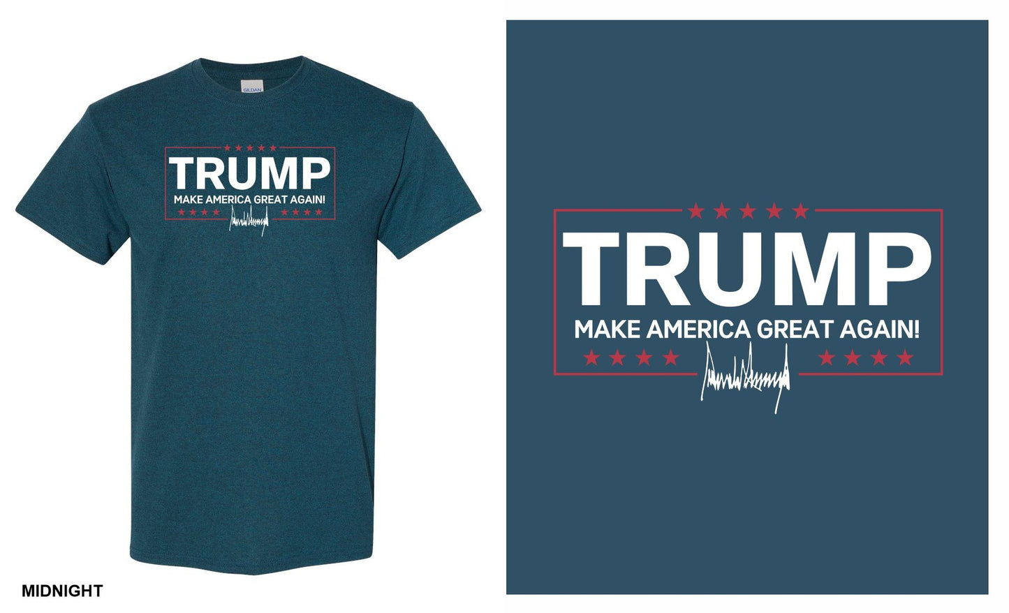 Trump MAGA Make America Great Again with Signature Short Sleeve T-Shirt