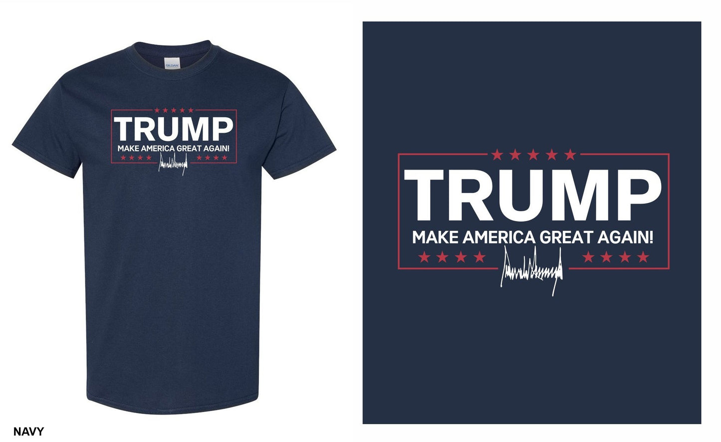 Trump MAGA Make America Great Again with Signature Short Sleeve T-Shirt